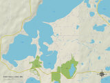 Political Map of East Gull Lake, MN Posters