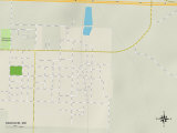 Political Map of Sarcoxie, MO Posters