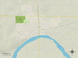 Political Map of Wamego, KS Prints
