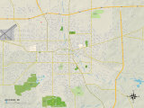 Political Map of Jackson, MI Posters