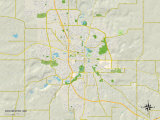 Political Map of Rochester, MN Posters