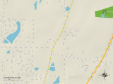 Political Map of Taylorsville, MS Posters