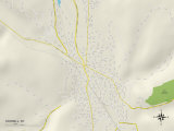 Political Map of Hornell, NY Prints