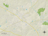 Political Map of Clayton, NC Posters