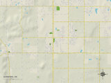 Political Map of Glenpool, OK Posters
