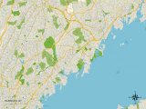 Political Map of Harrison, NY Prints