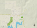 Political Map of Plattsburg, MO Posters