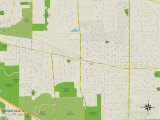 Political Map of Wood Dale, IL Poster