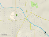 Political Map of Gowanda, NY Print