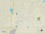 Political Map of Canton, MS Prints