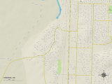 Political Map of Arkoma, OK Posters