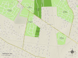 Political Map of Pagedale, MO Poster