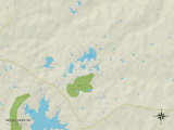 Political Map of Seven Lakes, NC Posters