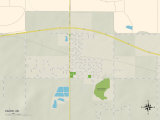 Political Map of Cache, OK Prints