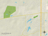 Political Map of West Hattiesburg, MS Prints