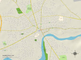 Political Map of Glens Falls, NY Posters