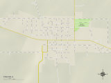Political Map of Toulon, IL Poster