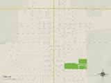 Political Map of Ada, OH Poster