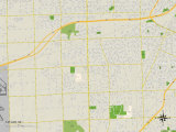 Political Map of Taylor, MI Prints