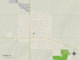 Political Map of Ulysses, KS Posters