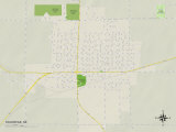 Political Map of Holdrege, NE Posters
