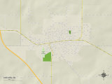 Political Map of Antlers, OK Print