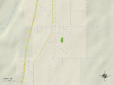 Political Map of Byng, OK Posters
