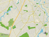Political Map of East Brunswick, NJ Poster