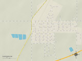 Political Map of Fletcher, OK Prints