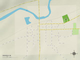 Political Map of Saranac, MI Poster