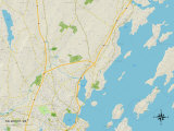 Political Map of Falmouth, ME Posters