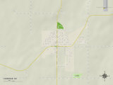Political Map of Carnegie, OK Prints