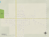 Political Map of Edmore, MI Print