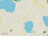 Political Map of Sylvan Lake, MI Poster