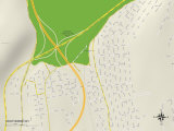Political Map of Hawthorne, NY Poster