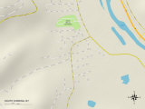 Political Map of South Corning, NY Prints