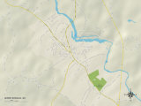 Political Map of Ware Shoals, SC Prints