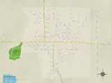 Political Map of Carlton, OR Poster