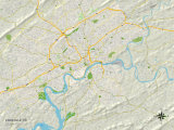 Carte politique de Knoxville, TN Photographie
