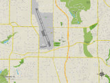 Political Map of Addison, TX Posters