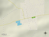 Political Map of Quinton, OK Poster