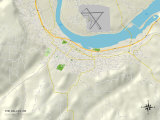 Political Map of The Dalles, OR Prints