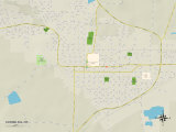 Political Map of Cornelius, OR Prints