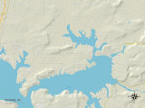 Political Map of Texanna, OK Print