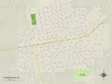 Political Map of Wynnewood, OK Prints
