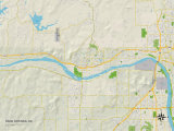 Political Map of Sand Springs, OK Prints