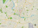 Political Map of Austin, TX Posters