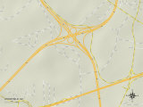 Political Map of Woodfield, SC Prints
