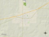 Political Map of Stroud, OK Prints
