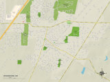 Political Map of Woodburn, OR Posters